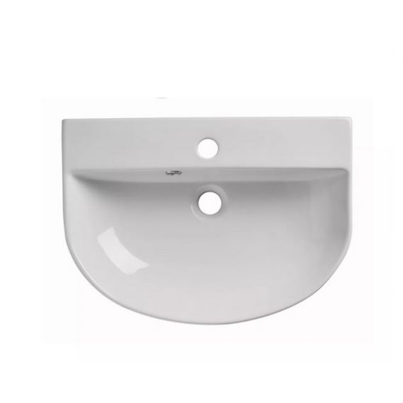 Tavistock Orbit Slim Depth Semi-Countertop Basin - White - DC14005