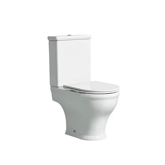 Tavistock Lansdown Short Projection Open Back Close Coupled WC with Seat and Contacless Flush Cistern DC14043 DC14036-SEN DC14037