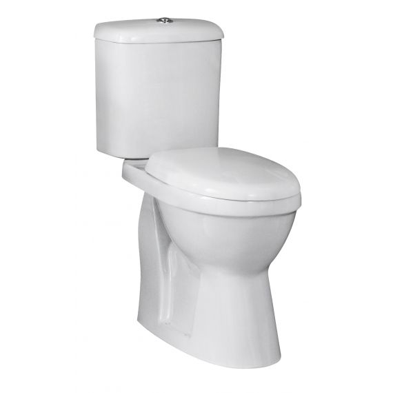 Nuie Doc M Comfort Height Close Coupled Toilet Pan & Cistern With Soft Close Seat