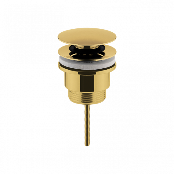 Nuie Brushed Brass Universal Push Button Basin Waste Slotted & Un-Slotted