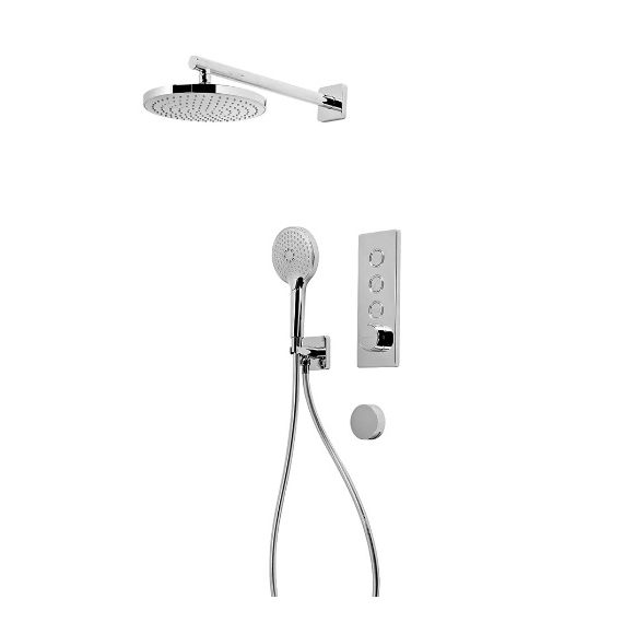 Roper Rhodes Event-Click Triple Function Concealed Shower System With Head Outlet Handset Bath Filler - Chrome - SVSET158