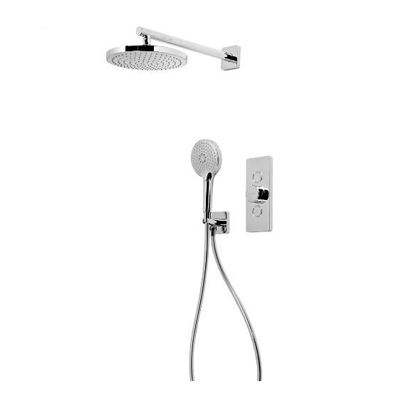 Roper Rhodes Event-Click Dual Function Concealed Shower System With Shower Head Outlet Handset - Chrome - SVSET156