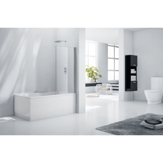 Frontline Aquaglass+ 8mm Square Bath Screen with 180 Degree Opening