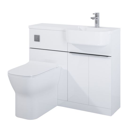 Frontline Linea Furniture Pack Including WC Unit Right Hand - White