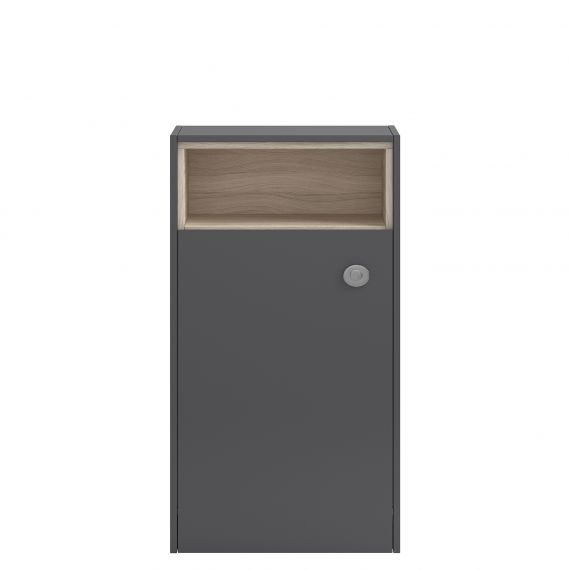 Coast Gloss Grey 600mm Open Shelf WC Unit