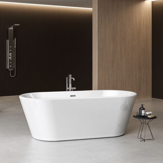 Charlotte Edwards Grosvenor 1650mm Gloss White Freestanding Bath Tub CE11015