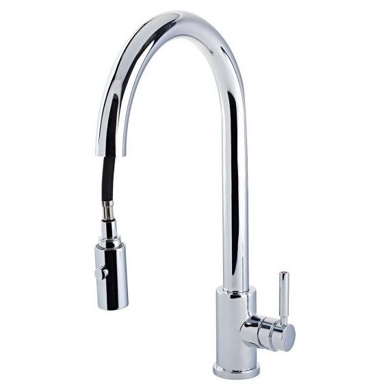 Perrin & Rowe 4044 Juliet Sink Mixer With Pull Out Spray Chrome 