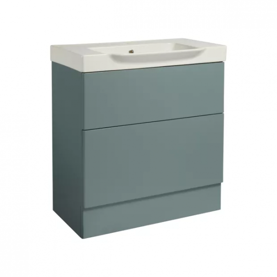 Roper Rhodes Academy 800 Freestanding Basin Unit with Double Drawer - Agave Gloss