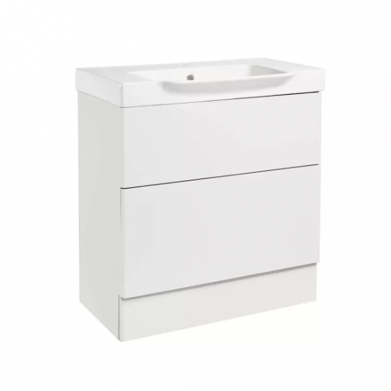 Roper Rhodes Academy 800 Freestanding Basin Unit with Double Drawer - White