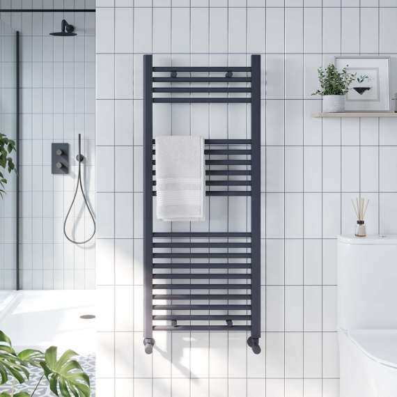 Scudo Strive 22mm Straight Towel Rail 600mm x 1200mm Anthracite ST-60120-A