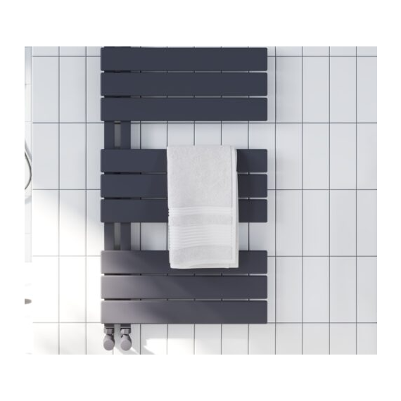 Scudo Thames Designer Towel Rail  800 x 500 Anthracite THAM800-500-A