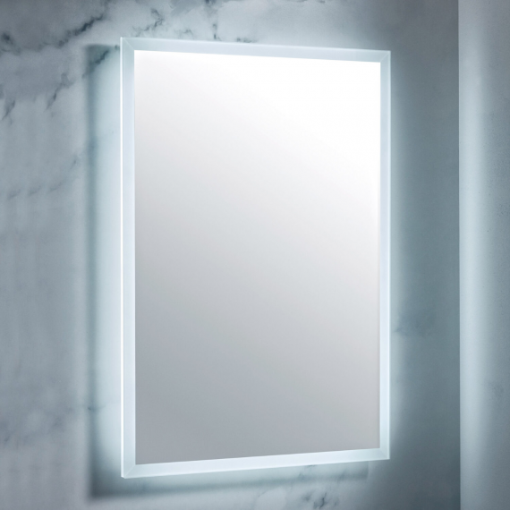 Scudo Mosca LED Mirror with Demister Pad and Shaver Socket 500x700mm MIRROR001