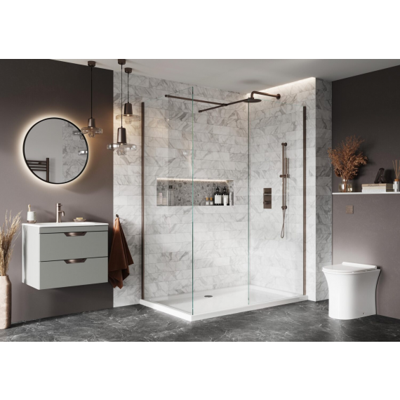 Scudo S8 Joining Piece for Wetrooms Brushed Bronze BRONZEJOIN