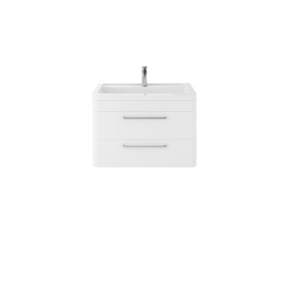 Hudson Reed Wall Hung 800mm Cabinet & Ceramic Basin Pure White SOL104A