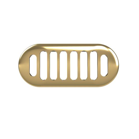 Hudson Reed Chancery Brushed Brass Overflow Cover Brushed Brass OVFL03R