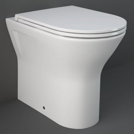 RAK-Resort Extended Comfort Height 45cm Back to Wall WC Pan with Sandwich Soft Close Seat