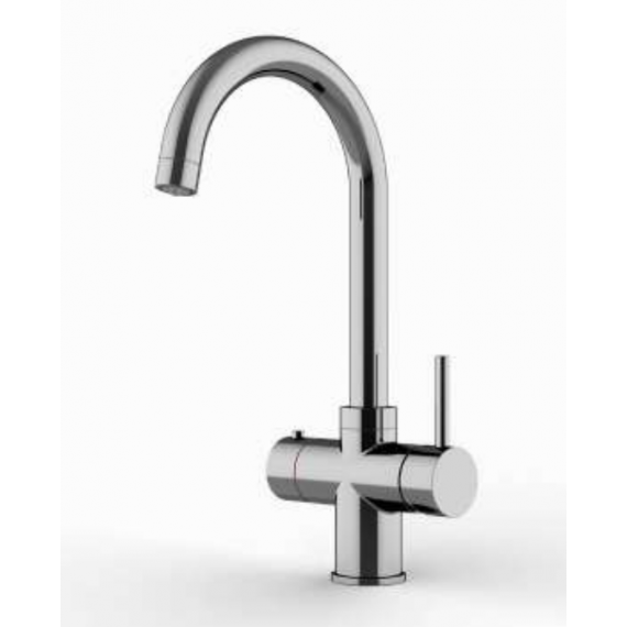 Kartell Brew Master 3 In 1 Boiling Hot Water Swan Spout Kitchen Tap With Standard Tank And Filter - Chrome