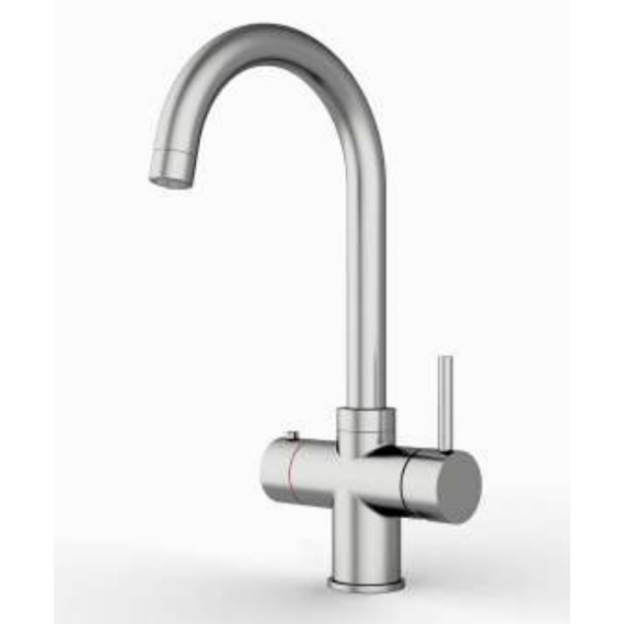 Kartell Brew Master 3 In 1 Boiling Hot Water Swan Spout Kitchen Tap With Digital Tank And Filter - Brushed Nickel