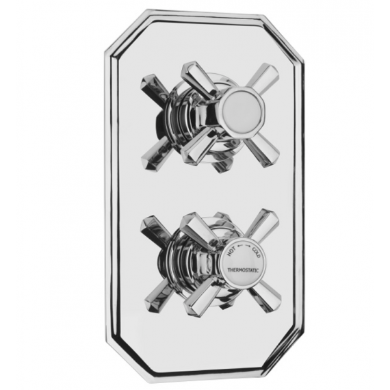 Sagittarius Fitzgerald Traditional Concealed 3 Way Thermostatic Shower Valve Chrome