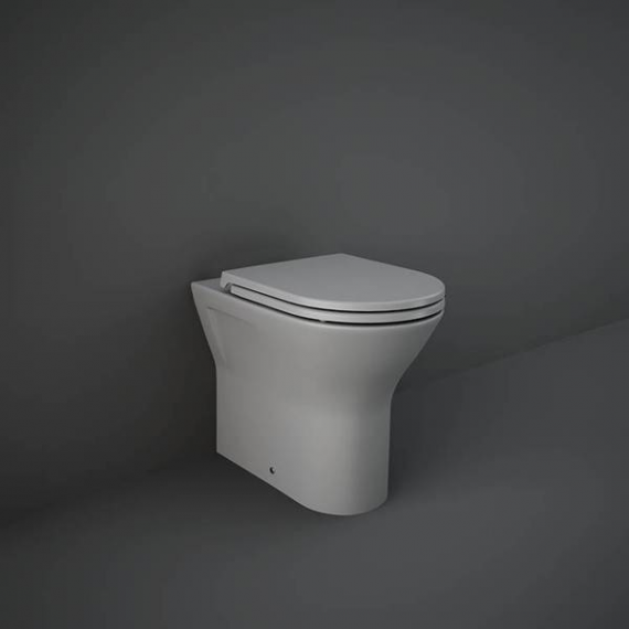 RAK Feeling Back To Wall Rimless Curved Toilet Pan Matt Grey