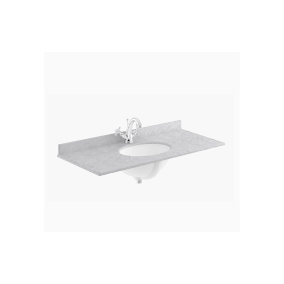 Bayswater 1000mm Marble Single Bowl 1 Tap Hole - Grey Marble