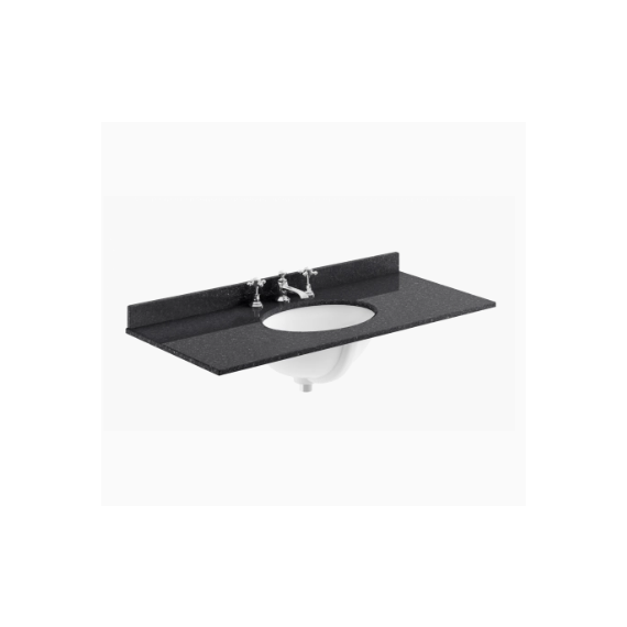 Bayswater 1000mm Marble Single Bowl 3 Tap Hole - Black Marble