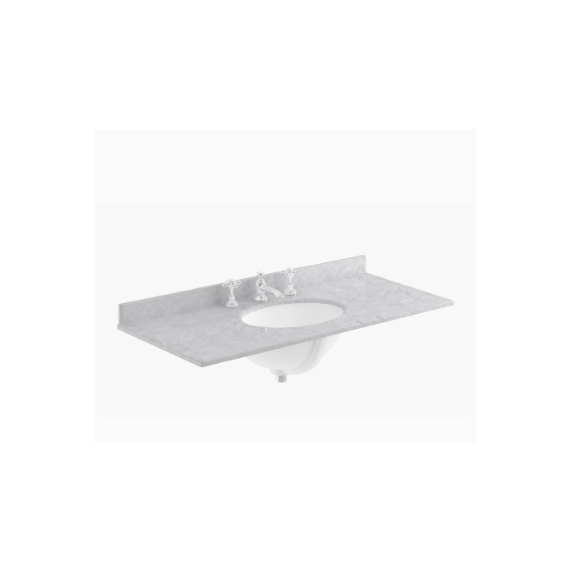 Bayswater 1000mm Marble Single Bowl 3 Tap Hole - Grey Marble