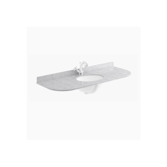 Bayswater 1200mm Single Bowl with Radius 1 Tap Hole - Grey Marble