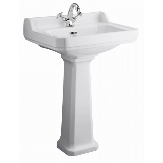 Bayswater Fitzroy 595mm Basin 1 Tap Hole - White Ceramic