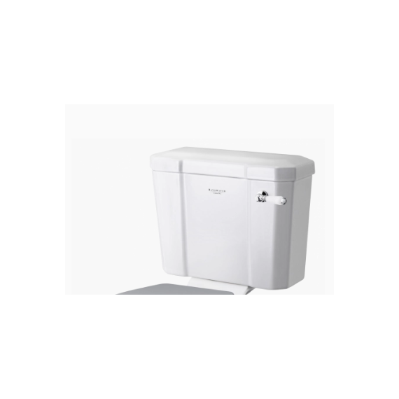 Bayswater Fitzroy Cistern with White Lever - Close Coupled - White Ceramic