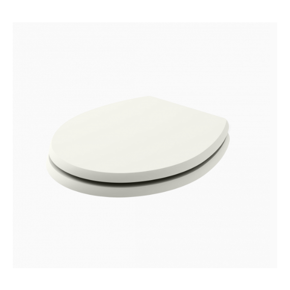 Bayswater Fitzroy Traditional Round Wood Seat - Soft Close Chrome Hinge - Pointing White