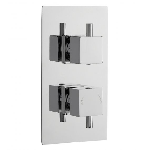 Nuie Twin Thermostatic Shower Valve Chrome