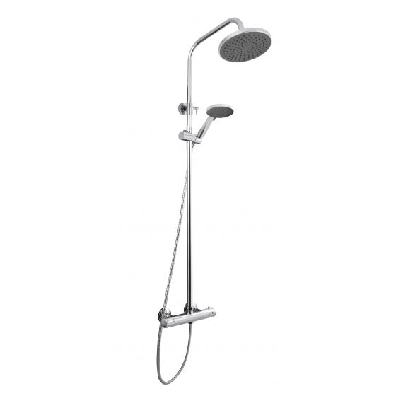 Nuie Round Thermostatic Bar Shower With Kit Chrome