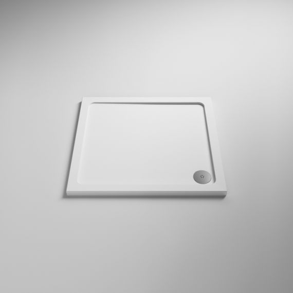 Kartell 800 x 800 Low Profile White Square Shower Tray