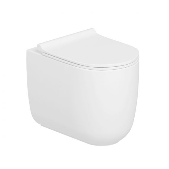 Skye Back to Wall WC Rimless Toilet Pan with Soft Close Seat