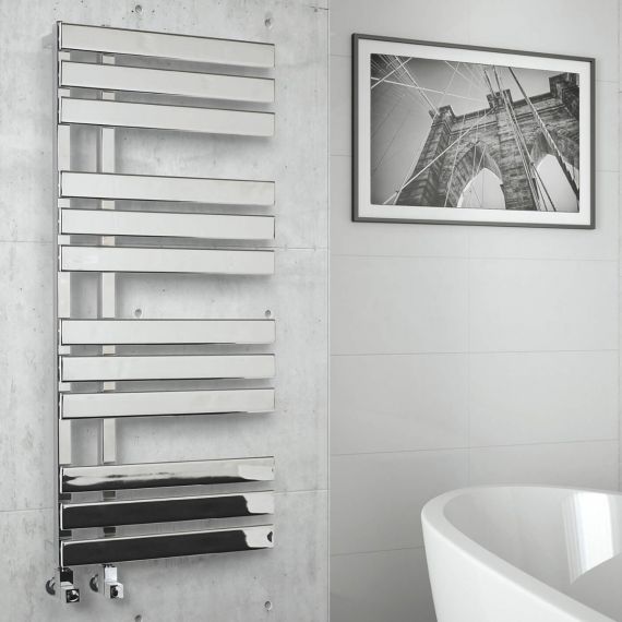 Kartell Oregon Chrome Designer Towel Rail 1180 x 500mm
