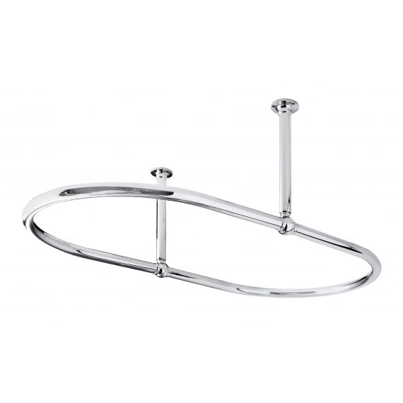 Nuie Traditional Oval Shower Ring Chrome 