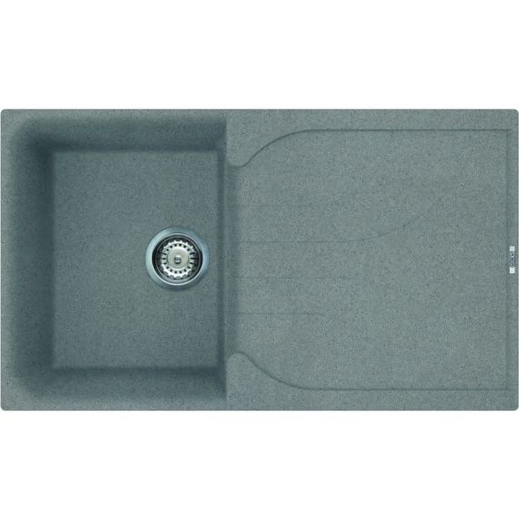 Reginox Ego 1.0 Bowl Compact Granite Titanium Silver Kitchen Sink 500mm x 860mm 