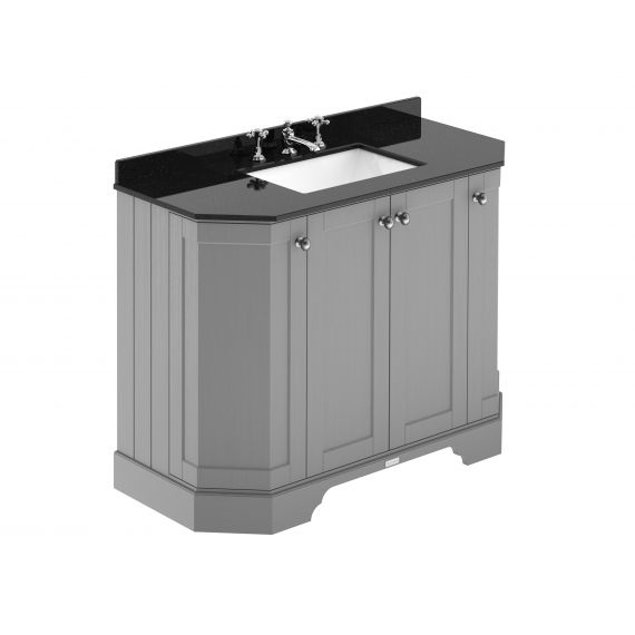 Hudson Reed 1000mm 4-Door Angled Unit & Marble Top 3TH Storm Grey LOF285