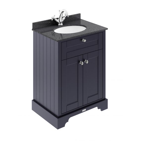 Hudson Reed Old London Twilight Blue 600mm Cabinet & Marble Top (1TH)