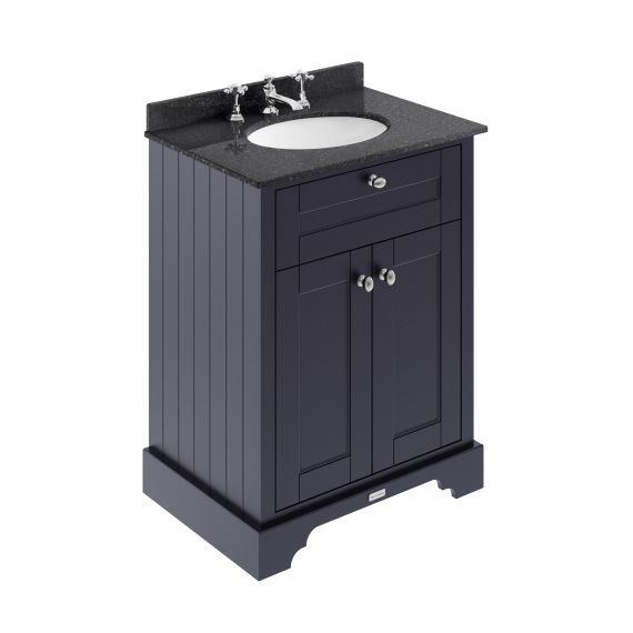 Hudson Reed Old London Twilight Blue 600mm Cabinet & Marble Top (3TH)