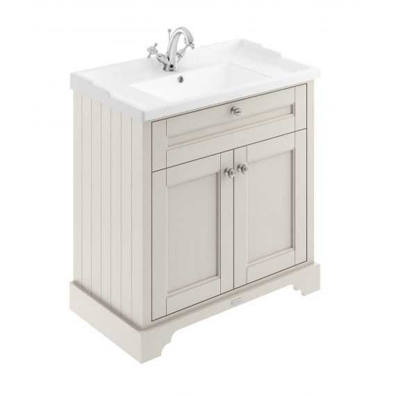 Hudson Reed Old London Timeless Sand 800mm Cabinet & Basin (1TH)
