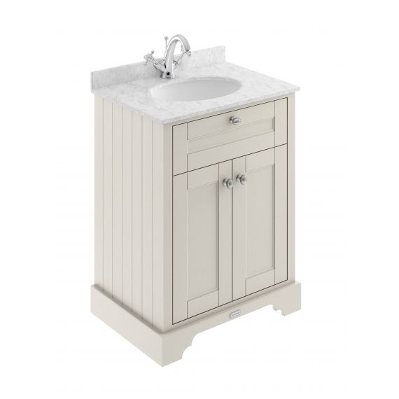 Hudson Reed Old London Timeless Sand 600mm Cabinet & Marble Top (1TH)