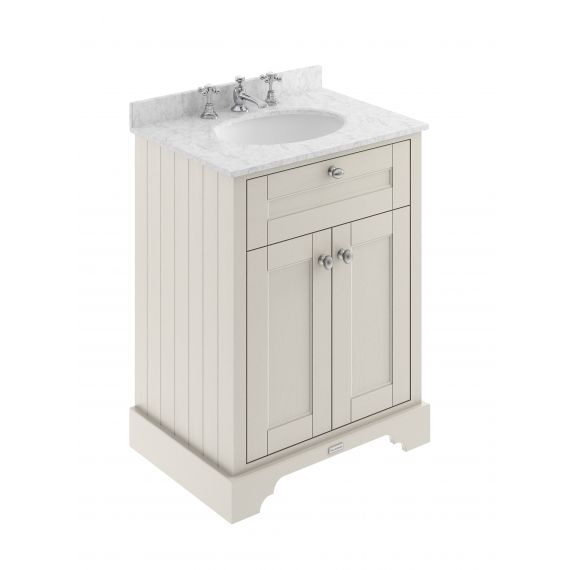 Hudson Reed Old London 600mm Cabinet & Marble Top (3TH)