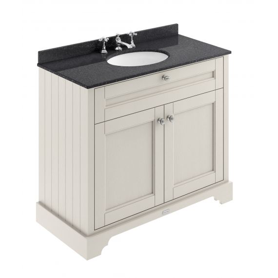Hudson Reed Old London Timeless Sand 1000mm Cabinet & Marble Top (3TH)