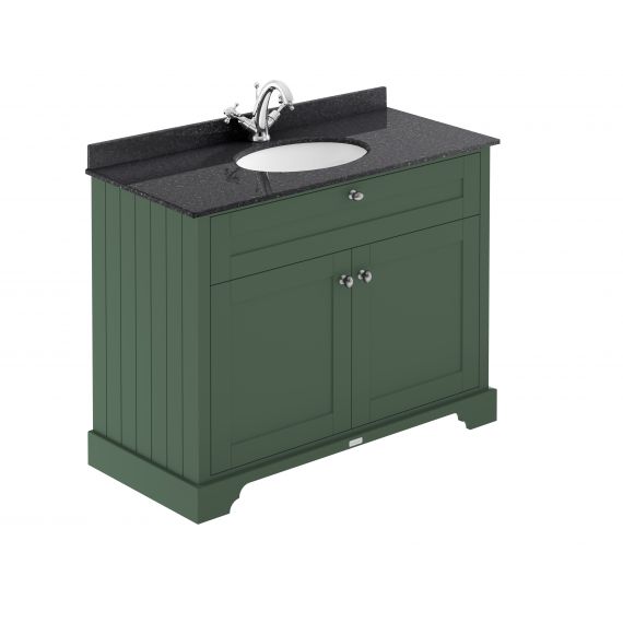 Hudson Reed 1000mm Cabinet & Marble Top (1TH) Hunter Green LOF876
