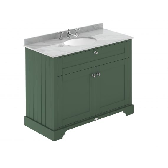 Hudson Reed 1000mm Cabinet & Marble Top (3TH) Hunter Green LOF881