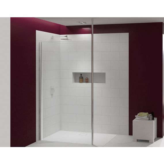 Merlyn 8 Series 700mm Showerwall with Vertical Post