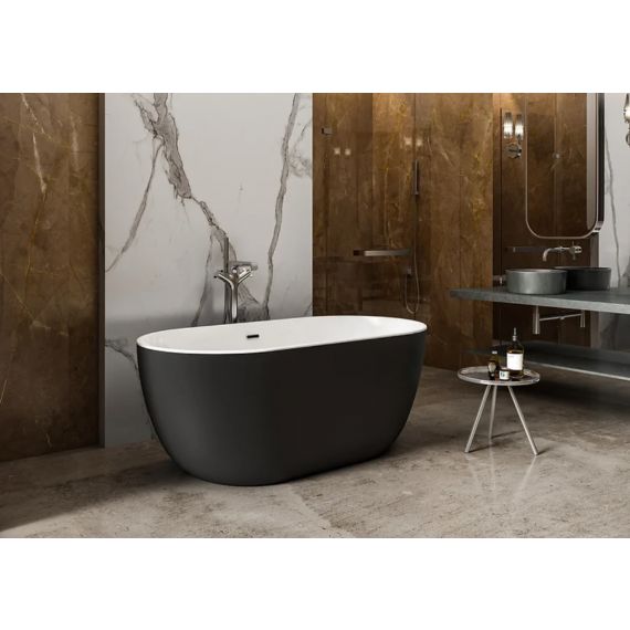 Charlotte Edwards Mayfair 1500mm Modern Freestanding Bath Gloss Black CE11001-GB