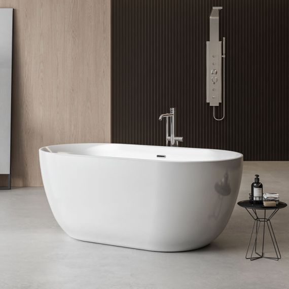 Charlotte Edwards Mayfair 1500mm Modern Freestanding Bath Gloss White